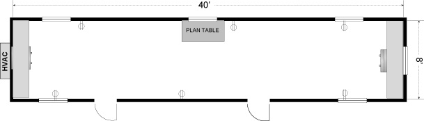shipping container with office