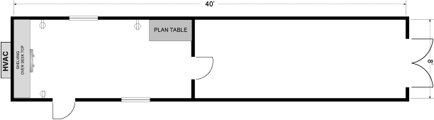 shipping container with office and storage